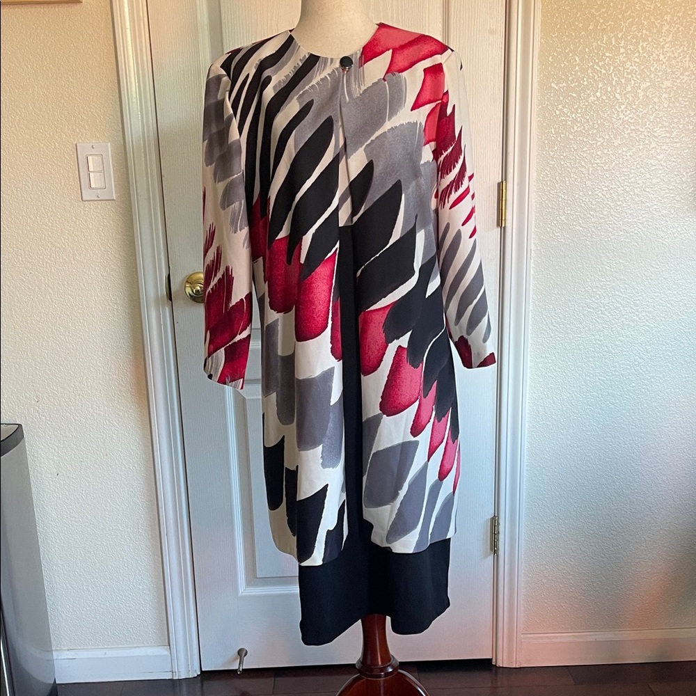Danny & Nicole Multicolor Long Sleeve Dress